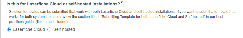 Self-hosted or Laserfiche Cloud choice